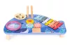 Instrumententisch mit Xylophon, Zimbeln, Tamburin und Shaker im maritimen Design