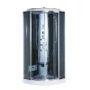 Vital Black 80x80 cm gebogene Hydromassage-Duschkabine