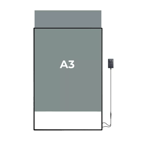 Plakatrahmen mit LED-Beleuchtung, 297 × 420 mm (A3)