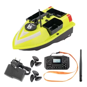   Futterboot V6 GPS mit 3 Behältern, Heck- und Seitenauswurf sowie Nachtbeleuchtung