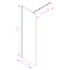 Walker 70x195 cm Begehbare Duschwand