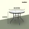 Gartentisch Ordino aus Glas mit Metallgestell