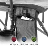 Leziter Premium beheizbarer Angelsessel mit Armlehnen und Getränkehalter, grau