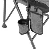 Leziter Premium beheizbarer Angelsessel mit Armlehnen und Getränkehalter, grau