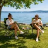 Klappbarer Campingstuhl mit Getränkehalter und Tragetasche