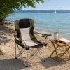 Klappbarer Campingstuhl mit Getränkehalter und Tragetasche