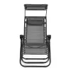 Klappbare Sonnenliege mit Sonnensegel grau