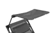 Klappbare Sonnenliege mit Sonnensegel grau
